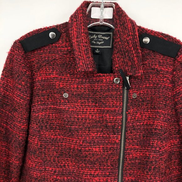 Lucky Brand Red & Black Knitted Jacket | Made for All Seasons - Picture 5 of 5